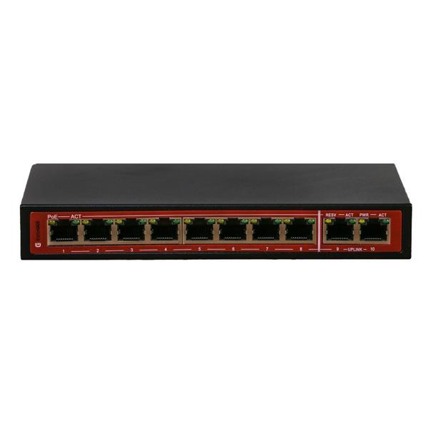 سوئیچ ۸ پورت گیگ PoE هوشمند ایزی گیگز SWU-1401-10GP easyGIGS
